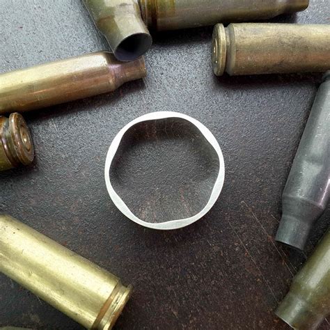 Gun Barrel Ring 9mm Polygonal Rifling, Military Gun Bore Band, Unique Mans Silver Ring, Hunting ...