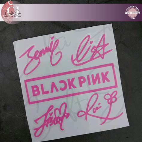 BLACKPINK Inspired LOGO With Group Signature Decal Vinyl Sticker