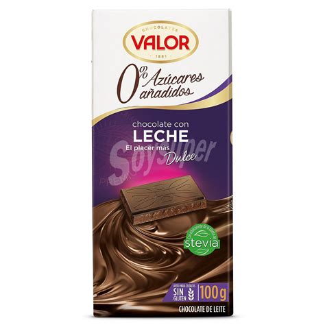 Valor Chocolate Con Leche Az Cares A Adidos Edulcorado Con Stevia Y