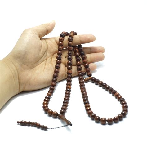 Jual Tasbih Kesehatan 99 Kayu Kokka BERSERTIFIKAT Bulat 99 Coklat 8mm