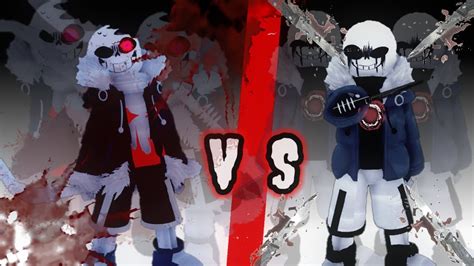 Killer Sans Vs Horror Sans Undertale Crazy Multiverse Timeline