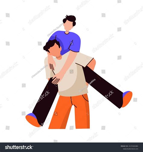 Two Men Lgbt Flag Lgbtq Symbol Stock Vector Royalty Free 2172181481 Shutterstock