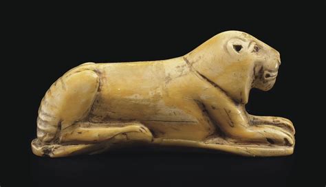 EGYPTIAN HIPPOPOTAMUS IVORY LION EARLY DYNASTIC PERIOD, DYNASTY I-II ...