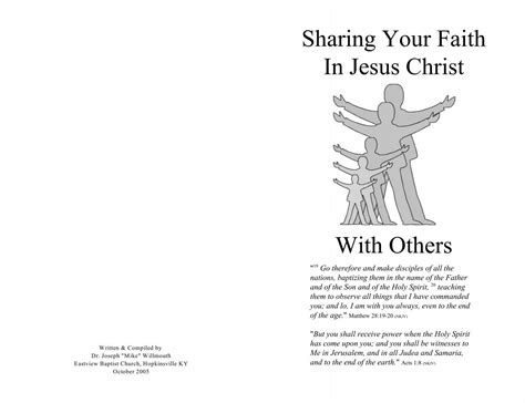 Sharing Your Faith In Jesus Christ With Others