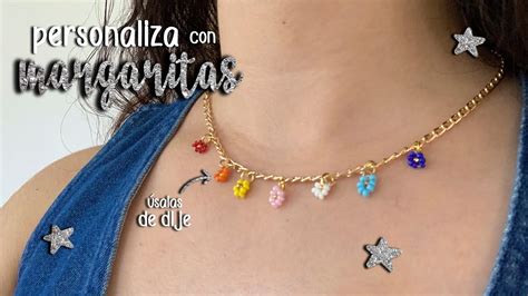 Como Hacer Un Collar De Margaritas En Mostacilla Flores En