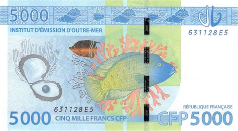 French Pacific Territories New Signature 5 000 Franc Note B107b