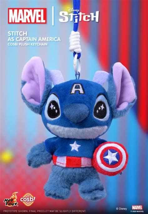 Hot Toys Cosbi Plush Keychain Collection PPLU000N Marvel X Disney Stitch Series HobbyDigi