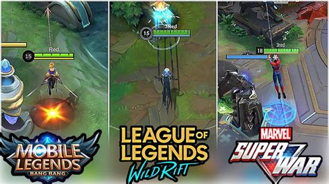 Mobile Legends Vs Lol Wild Rift Vs Marvel Super War Skill Effects