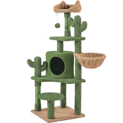 Yaheetech Arbre Chat Cactus Multiniveau Tour Pour Chat En Peluche