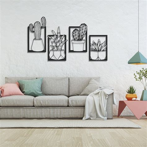 Cactus Set"・Premium Metal Wall Art - Limited Edition – ArtDesigna Glass Printing Wall Art