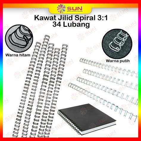 Jual Spiral Kawat Ring Kawat Jilid Spiral Ukuran A Lubang