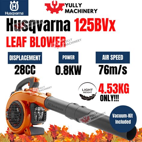 Husqvarna 125bvx Petrol Leaf Hand Blower Yully Machinery Services Sdn