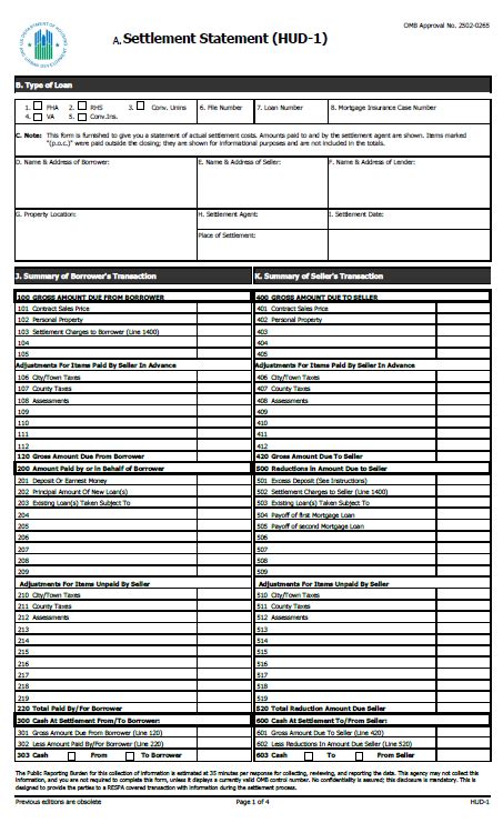 Hud Form 52515 Fillable Printable Forms Free Online