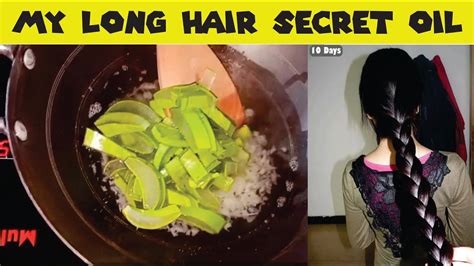 My Long Hair Secret Oil 🤫100 Result Get Strong Hair Aloe Vera