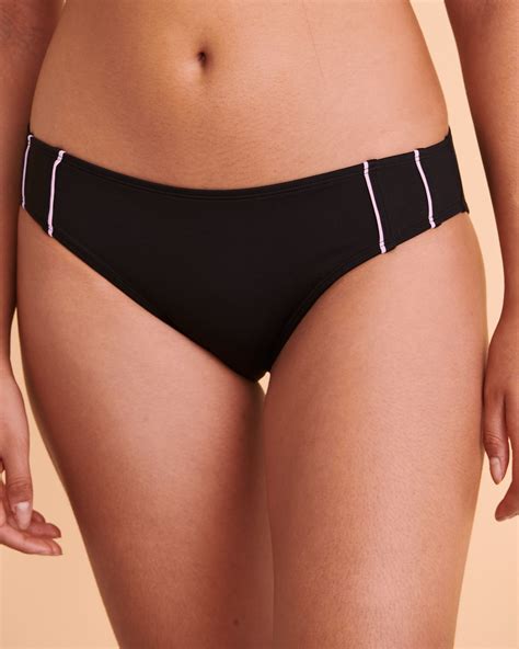 Seatonic Bas De Bikini En Fibres Recycl Es Noir Bikini Village