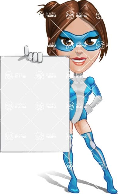 Super Woman Cartoon Vector Hero Character Presentation 2 Graphicmama