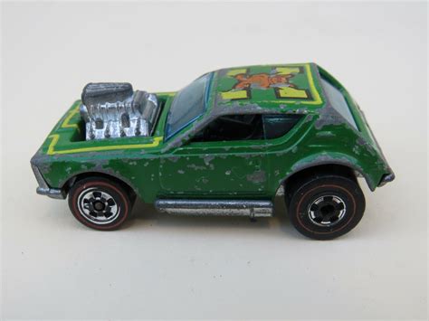 Redline Hot Wheels Mattel Green Gremlin Grinder 1974 Engine Muscle Car Die Cast For Sale