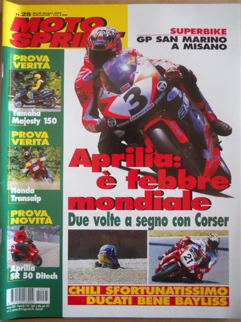 MOTOSPRINT n25 2000 Prova verità Honda Transalp Ducati bene Bayliss