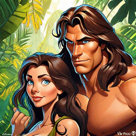 Tarzan and Jane Cartoon by Johnnyred777 on DeviantArt