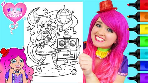 Coloring Kimmi The Clown Dance Party Youtube