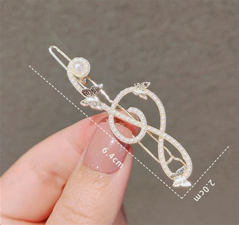 Music Note Hair Clip Note Hair Barrette Sparkling Hair Clip Etsy