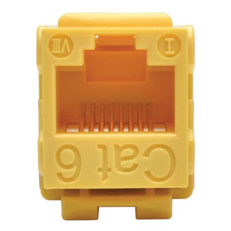 Cat6cat5e 110 Style Punch Down Keystone Jack Yellow Eaton