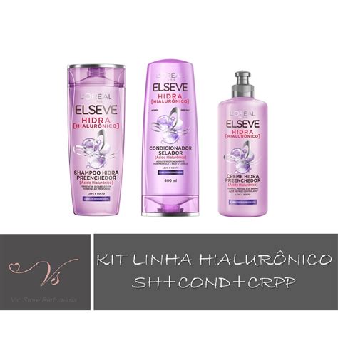 Kit Elseve Hidra Hialurônico 03 itens 400 ml Sh Cond CPP 250ML