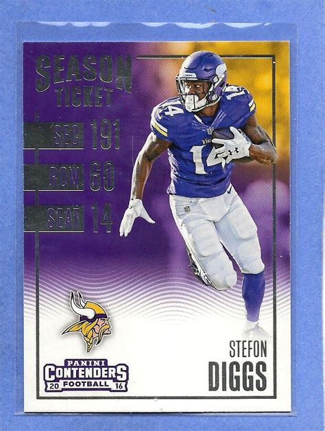 STEFON DIGGS 2016 Panini Contenders 38 Vikings Comb Shipping