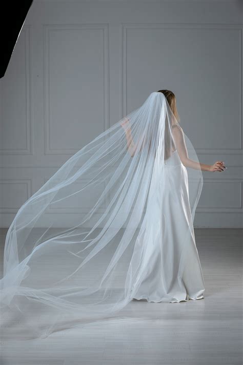 Plain Wedding Veil, Wedding Veil Minimalist, Bridal Veil Itallian Tulle