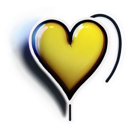 Download Yellow Heart Emoji Transparent Art Ybo70 | Wallpapers.com