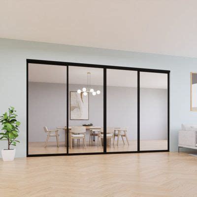 Barn Door The Sliding Door Company 4 Panel Clear Glass Sliding