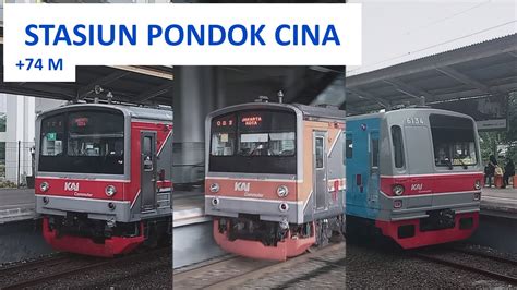 Kompilasi KRL Commuter Line Di Stasiun Pondok Cina YouTube