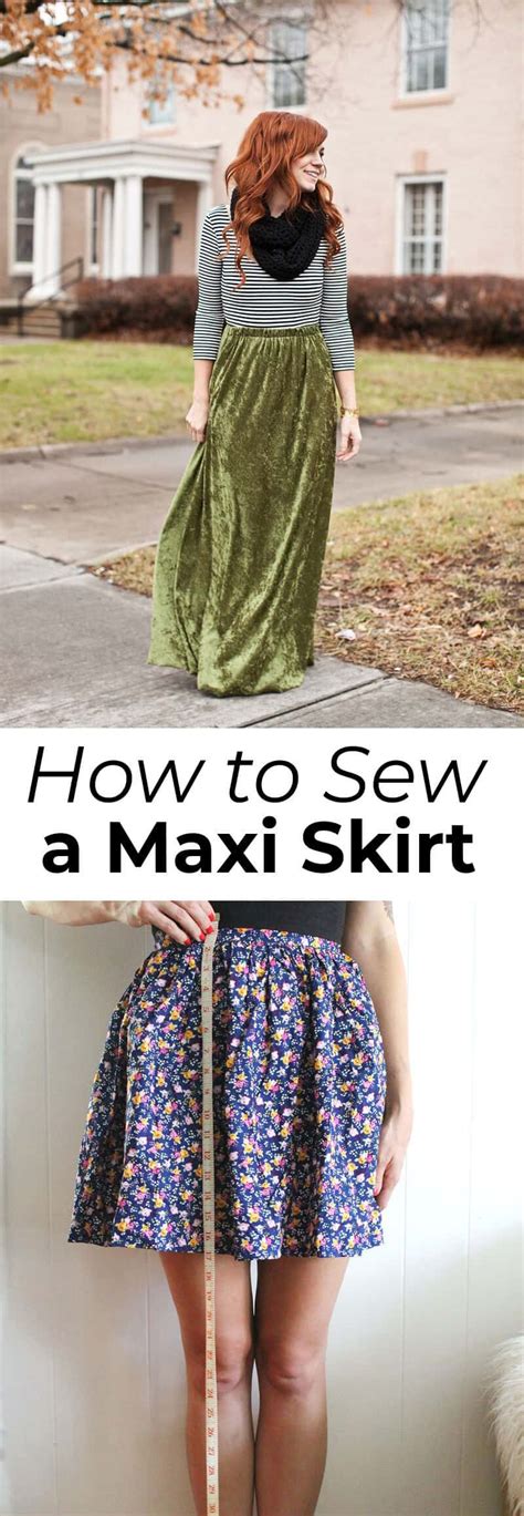 How To Sew A Maxi Skirt With An Elastic Waist A Beautiful Mess