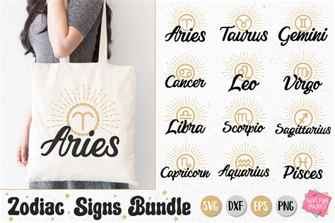 Zodiac Signs Bundle Astrology Signs Svg Graphic By Craft Pixel Perfect