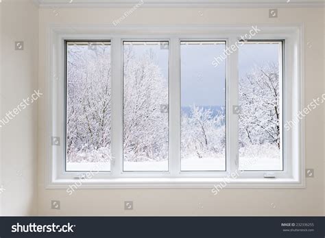 Large Four Pane Window Looking On Stock Photo 232336255 | Shutterstock