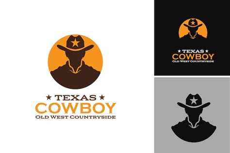 Premium Vector Texas Cowboy Western Logo Design Template