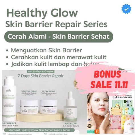 Jual Laris Zalfa Natural Healthy Glow Skin Barrier Repair Series