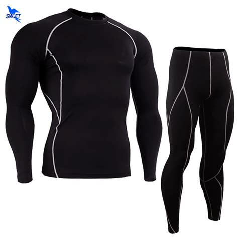 New Compression Quick Dry Tight Tracksuit Men Training Fitness Long