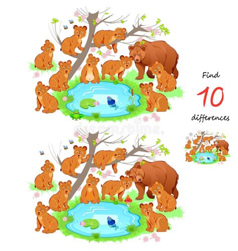 Find 10 Differences Forest Stock Illustrations 75 Find 10 Differences