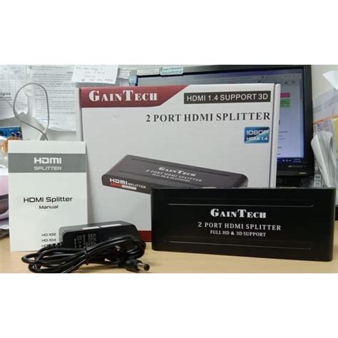 Jual HDMI SPLITTER 1 2 Port GAINTECH FULL HD 3D SUPPORT Shopee