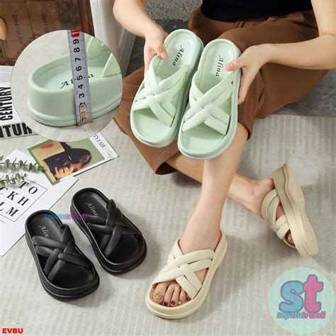 Jual XTL2 Sandal Jelly Tali Silang Simpel Cantik Shopee Indonesia