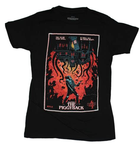 Stranger Things Mens T- Shirt - Chapter 9 The Piggyback | eBay