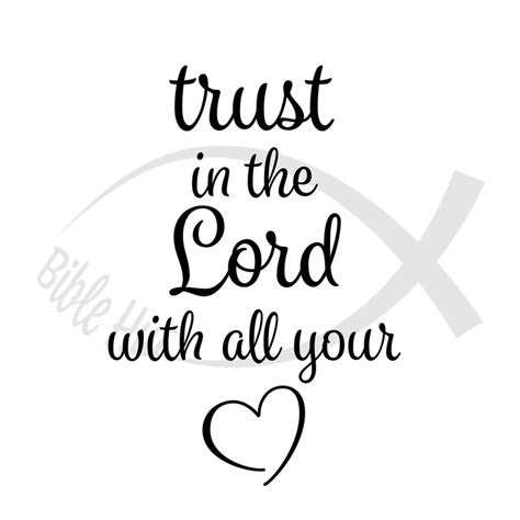 Trust In The Lord With All Your Heart SVG Proverbs 3 5 Christian Svg