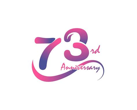 Logotype anniversaire 73 ans Conception de modèle de 73e anniversaire