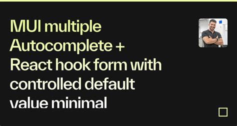 Mui Multiple Autocomplete React Hook Form With Controlled Default