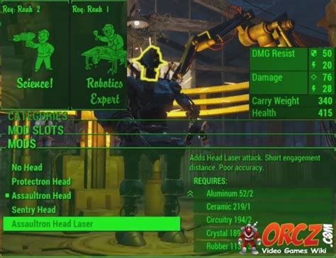 Fallout 4 Assaultron Head Laser The Video Games Wiki