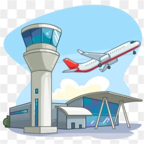 Travel Clipart-illustration of airport air traffic control tower - Clip Art Library