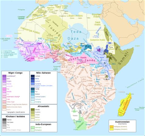 Map of African Languages - including families and subfamilies [1525 × 1440] : r/MapPorn