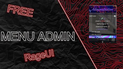 Menu Admin Fivem 2021 Esx Rageui Free Donwload Rework By 0tex0