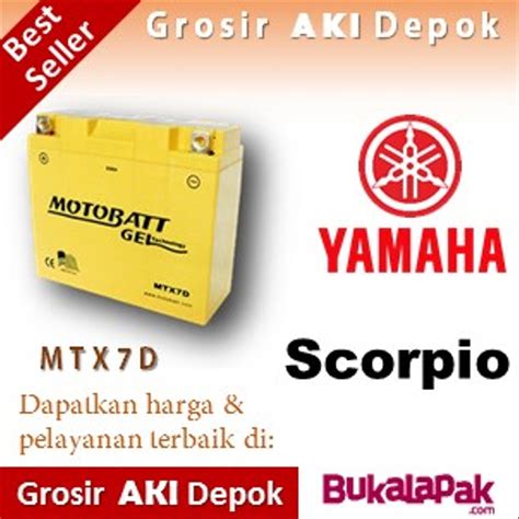 Jual Aki Kering Scorpio Yamaha MTX7D MOTOBATT Accu Motor Gel